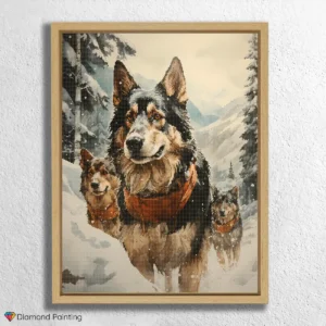 Chiens Mignons dans la Neige