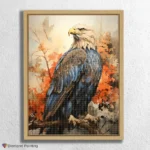 Aigle assis sur une branche