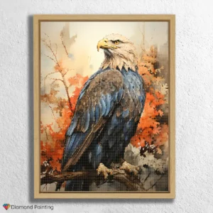 Aigle assis sur une branche