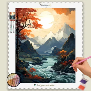 Diamond Painting Kits: 5D Diamond Art & Custom Kits | PaintingsCart 9 Mgical Mountains and river