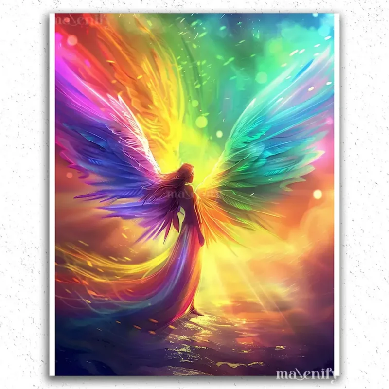 Colorful Angel with Wings