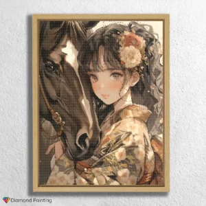 Caballo y Niña Anime