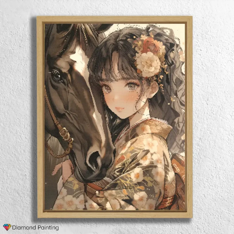Cheval et Fille Anime