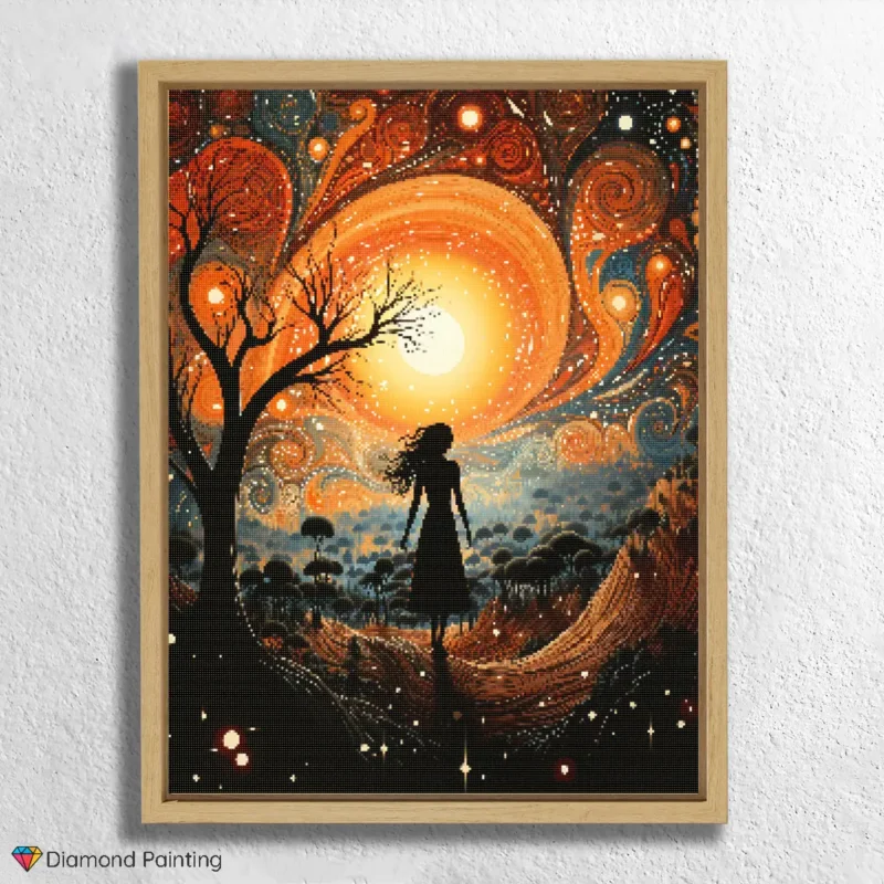 Femme Abstraite sur les Montagnes