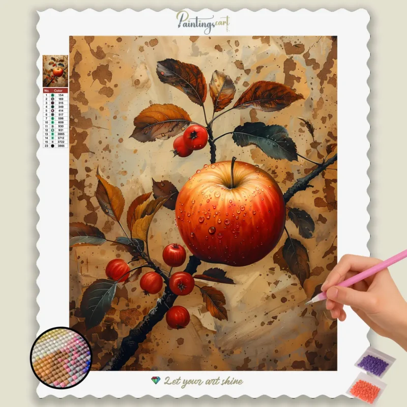Autumn_Apple_2227_base-diamond-painting-paintingscart Herfstappel