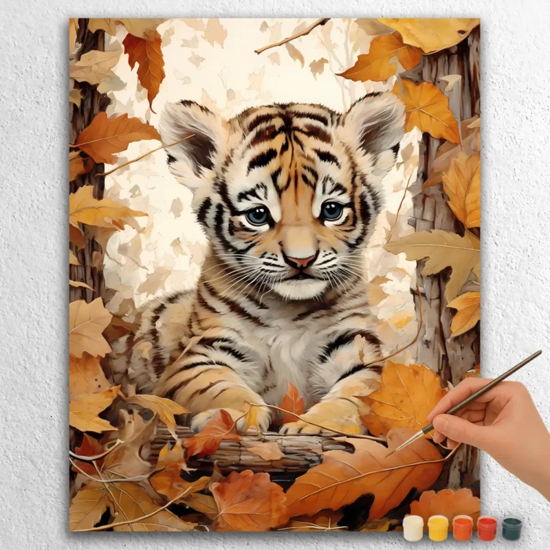 Baby-Animals-3237 Niedlicher Herbstwelpe