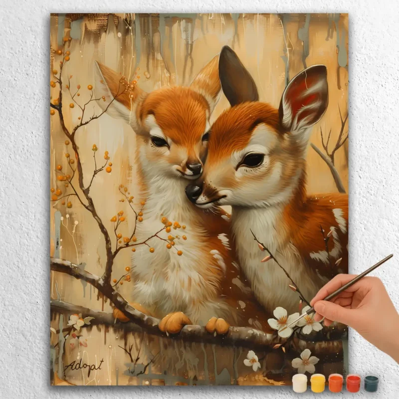 Animaletti-Pasqua-24265 Due Cervi a Pasqua