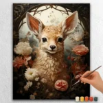 Fleurs et Bébé Lama