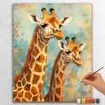 Bunte Baby-Giraffen