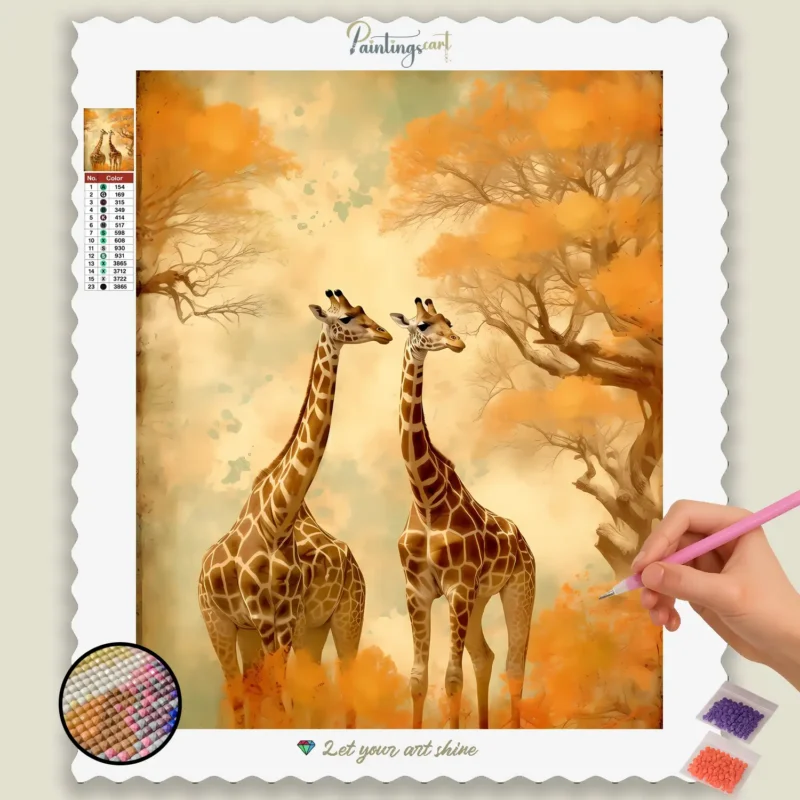 Baby_Animals_10239_base-diamond-painting-paintingscart To Babygiraffer