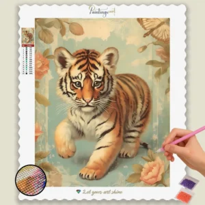 Diamond Painting Kits: 5D Diamond Art & Custom Kits | PaintingsCart 23 Baby Tiger