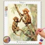 Monos Bebés en Rama