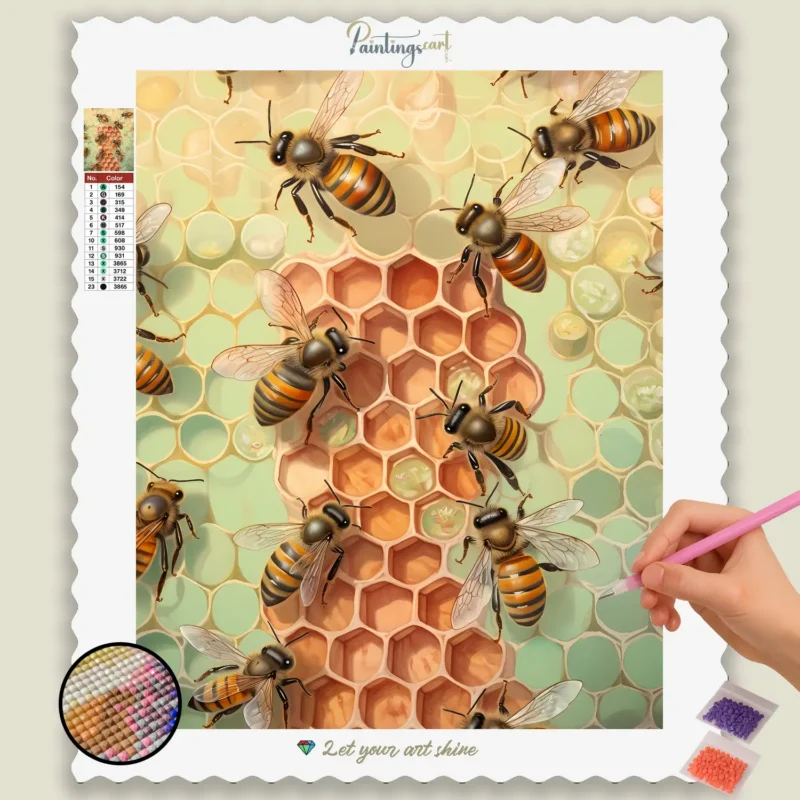 Beekeepers_5448_base-diamond-painting-paintingscart Abeilles et Ruche