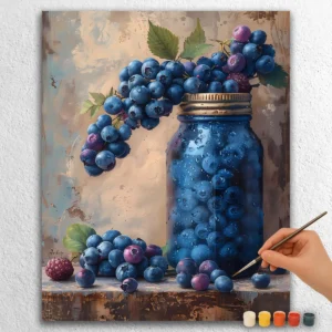 Diamantbilder und Malen nach Zahlen 22 Berry Blues