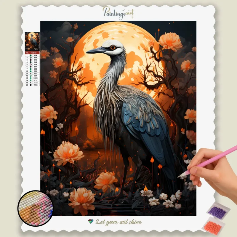 Boho_Christmas_41491_base-diamond-painting-paintingscart Grue et Fleurs