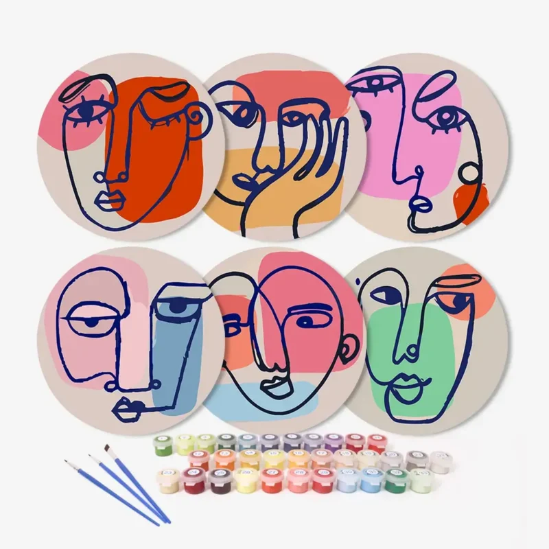 CD014-13-2 Minimalist Art Placemats (6 Pieces) - Paint by Numbers