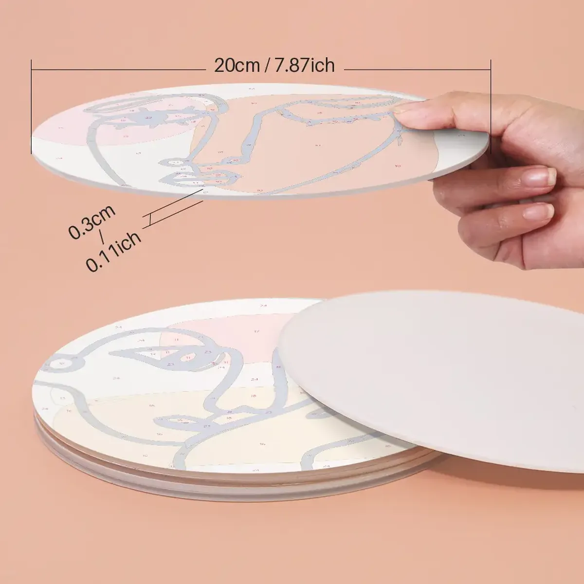 Minimalist Art Placemats (6 Pieces) - Paint by Numbers 3 Minimalist Art Placemats (6 Pieces) - Paint by Numbers