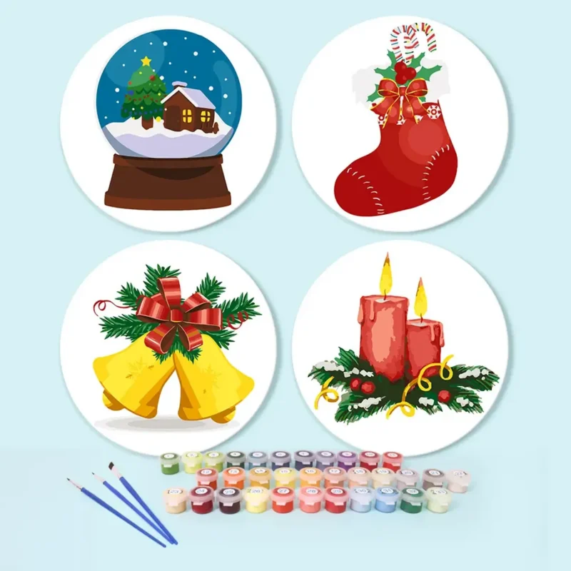 CD024-14-2 I Sottopiatti Natalizi - Dipingi per Numeri