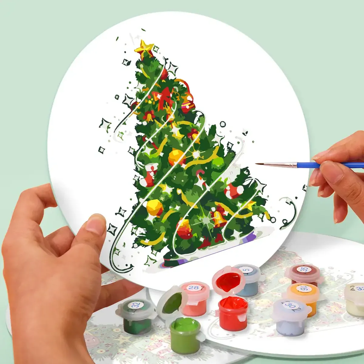 Christmas Tree Placemats - Paint by numbers 2 Christmas Tree Placemats - Paint by numbers