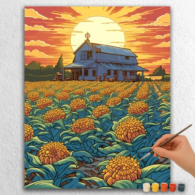 Schönes Haus auf dem Bauernhof