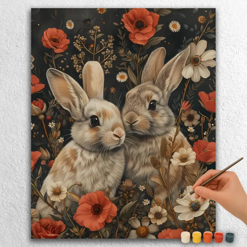 Lapins Mignons et Fleurs