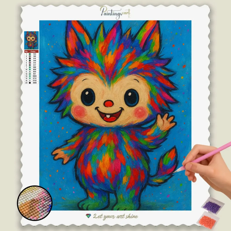Colorful_Cartoon_Labubu doll