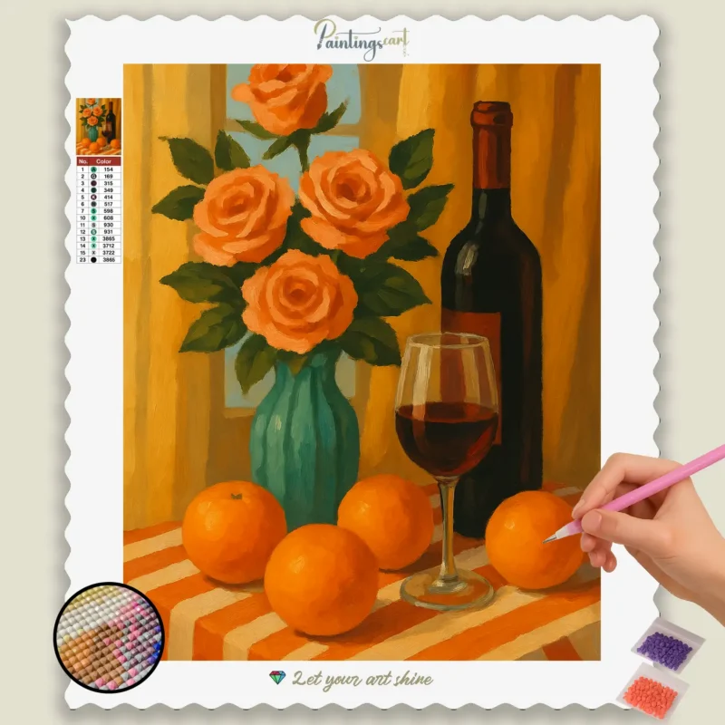 Coral_Roses_and_Wine_Still_Life