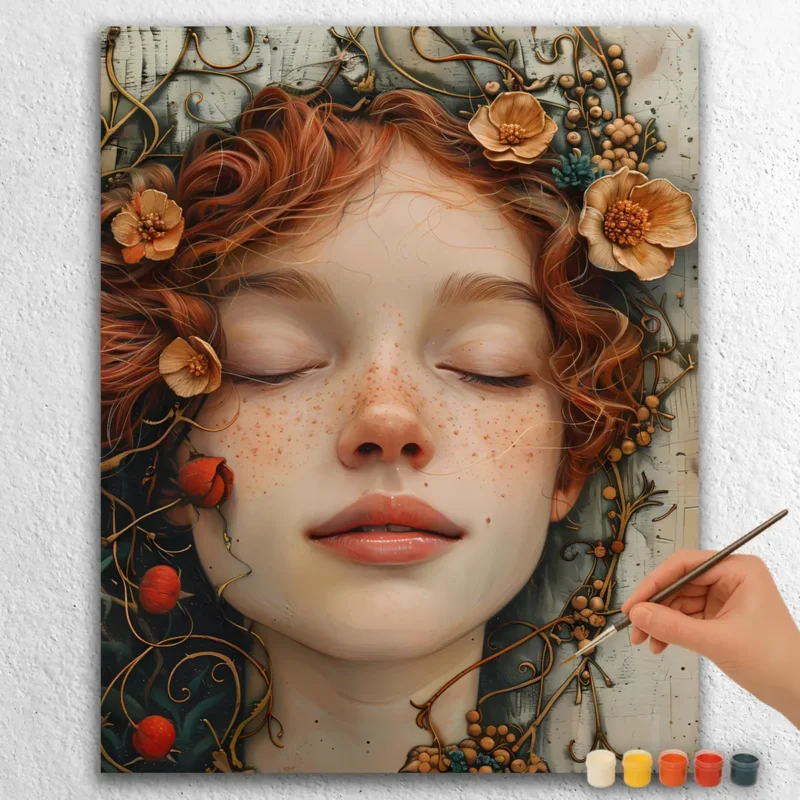 Cottagecore-Sommar-6846 Vacker flicka i cottagecore-sommar