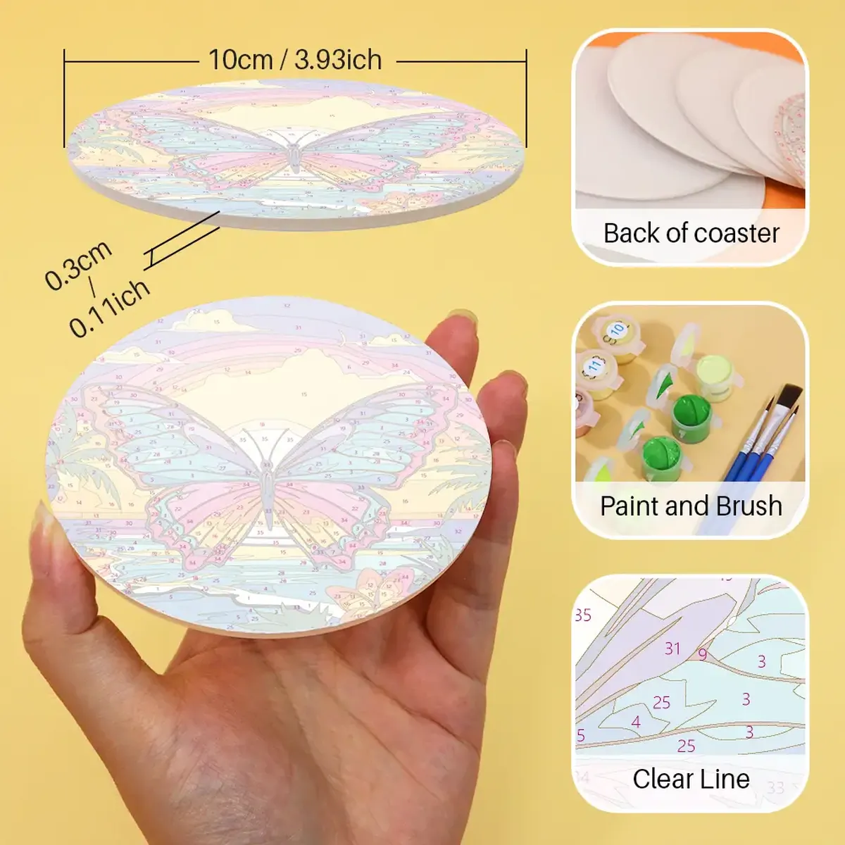 Cute Animals and Birds DIY Coaster 3 Cute Animals and Birds Coasters DIY paint By Numbers 8 1 1 1 DIY paintings - Paint by numbers - Diamond Painting