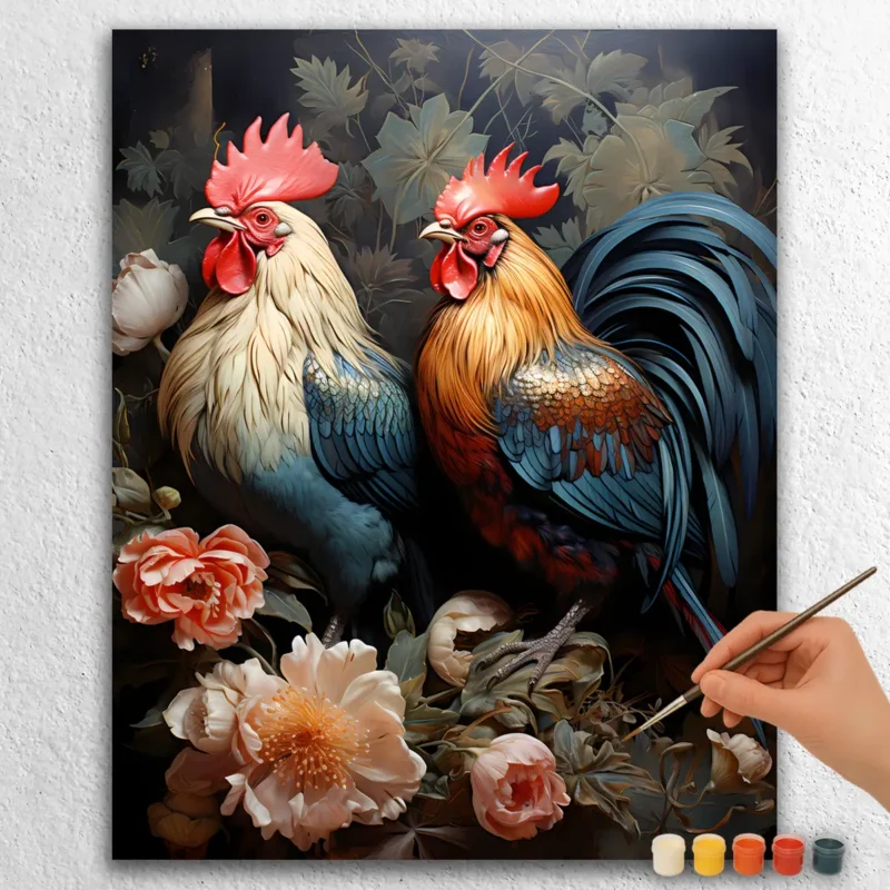 Animali-Fattoria-Carini-20989 Gallina e Gallo Bellissimi