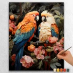 Papageienpaar im Dschungel