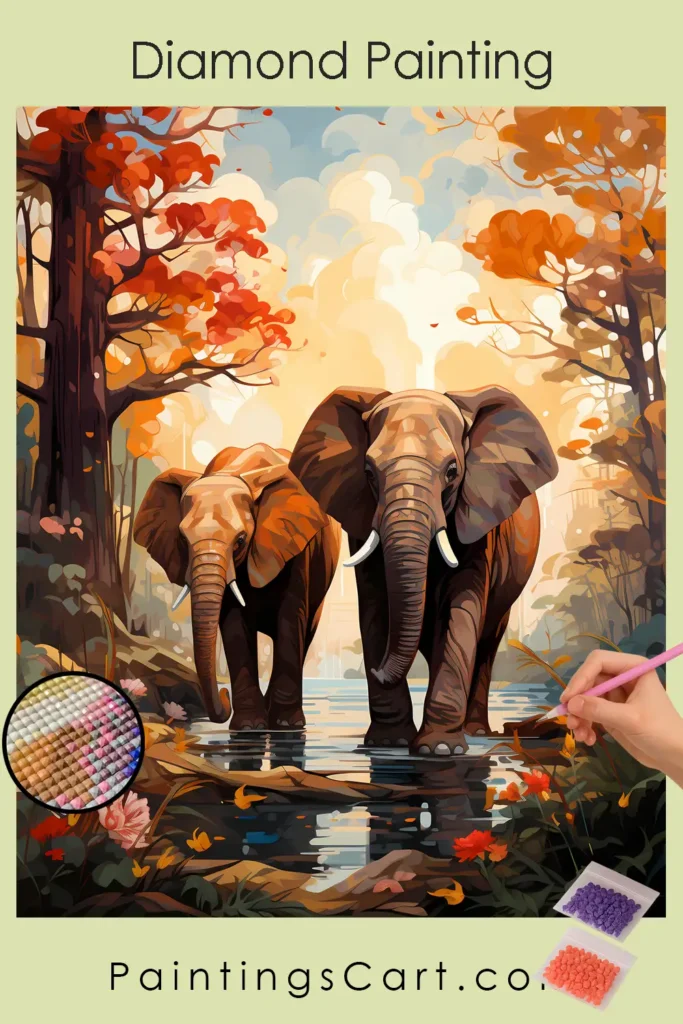 Twee Schattige Olifanten