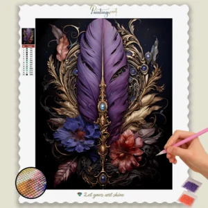 Pluma en Púrpura Profundo Color