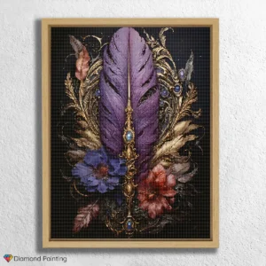 Pluma en Púrpura Profundo Color