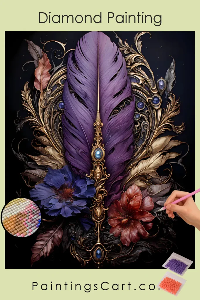 Pluma en Púrpura Profundo Color