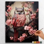 Dammig Rosa på en Gren