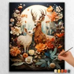 Renne mignon au printemps