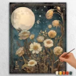 Betoverde Maan en Witte Bloemen