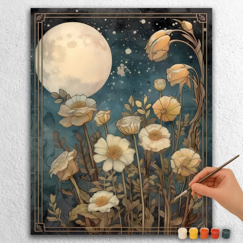 Enchanted-Moon-151296 Betoverde Maan en Witte Bloemen