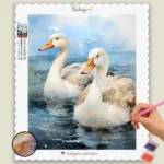 Erstaunliches Schwanenpaar