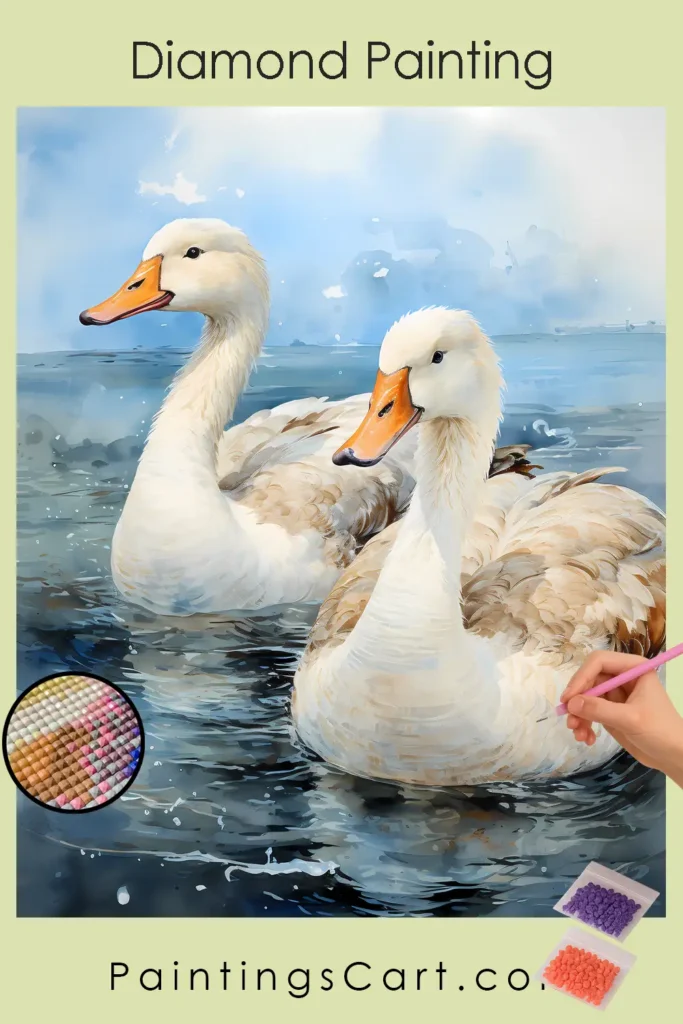 Erstaunliches Schwanenpaar