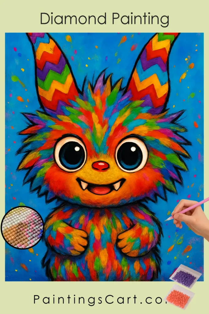 Créature_Fantastique_avec_Cornes_Brillantes_ Poupée Labubu