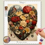 Cœur avec des Fleurs