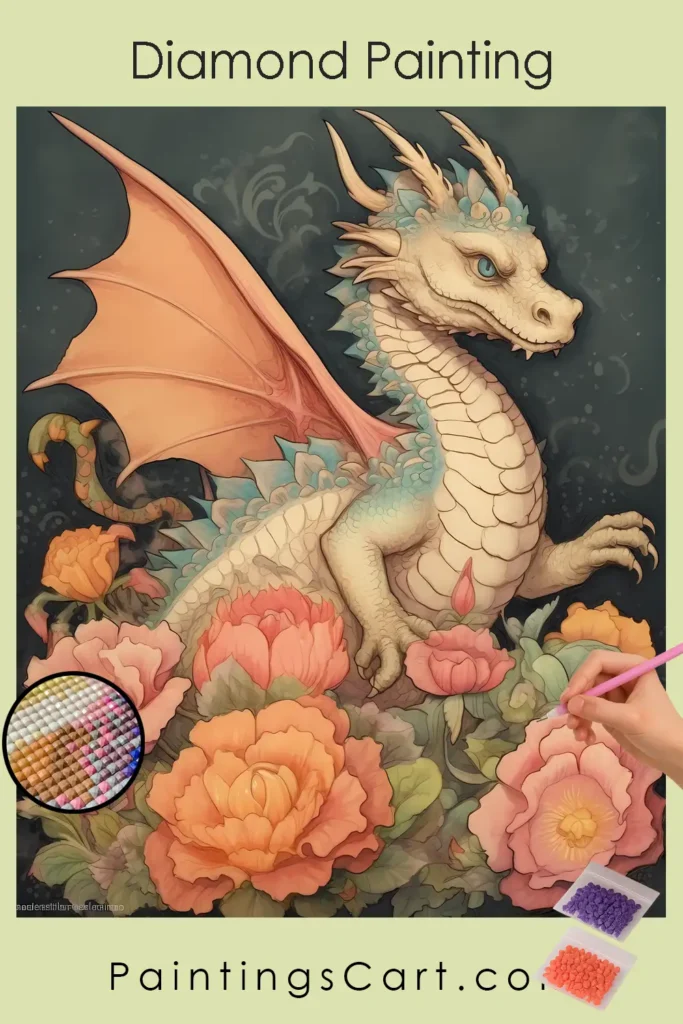 Cute Floral Dragon 1 Söt Blommig Drake