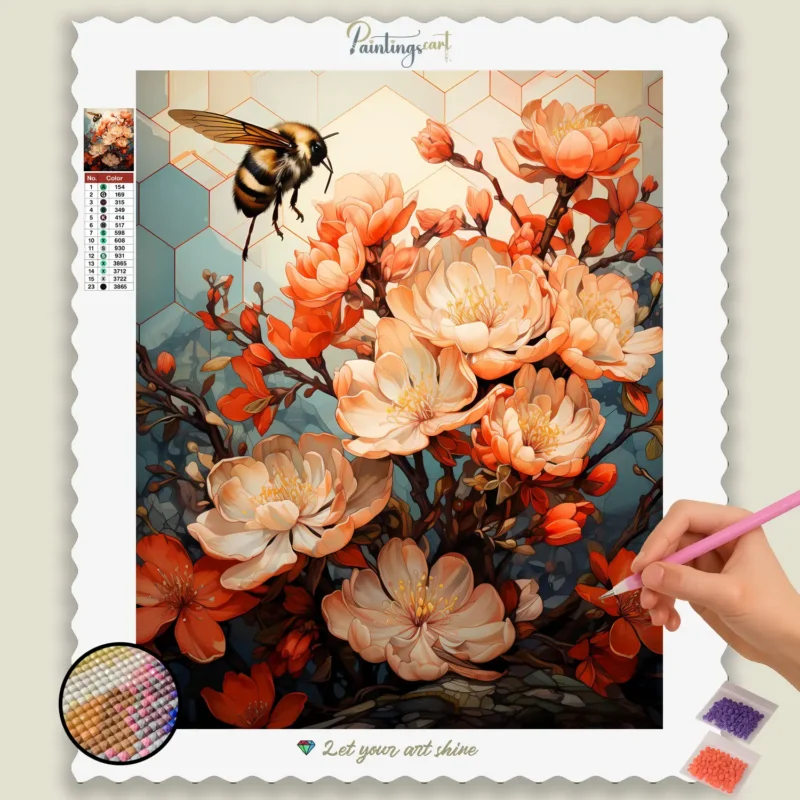 Abeille sur les fleurs