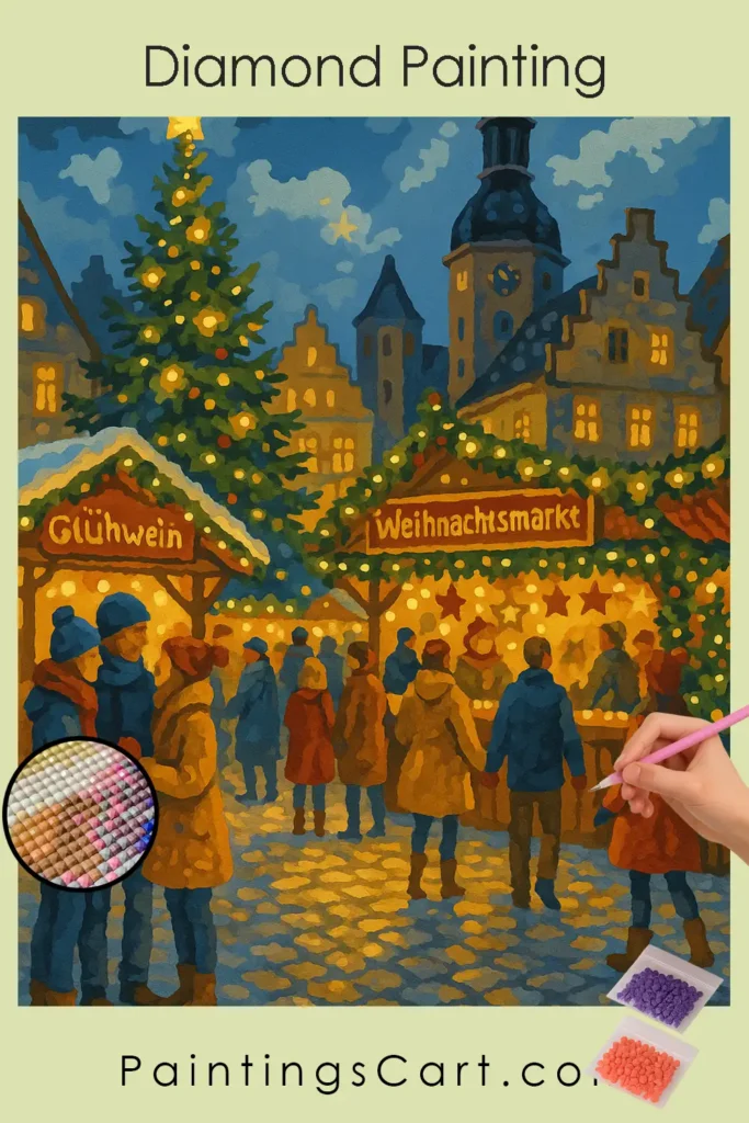 Mercatino di Natale Tedesco al Crepuscolo 1 German_Weihnachtsmarkt_at_Dusk