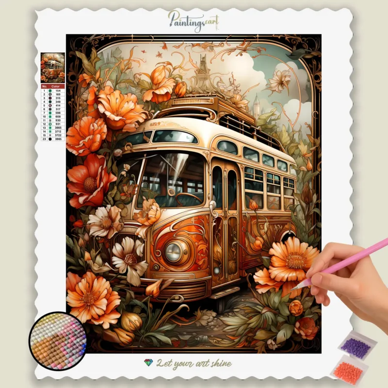 Vintage Bus Graffiti Spring