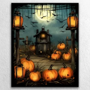 Best Paint by Numbers Kits for Adults and Kids 51 Halloween on farm (18)_front_paint-by-numbers_webp