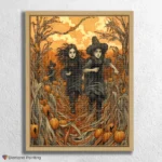 Witches running in Field