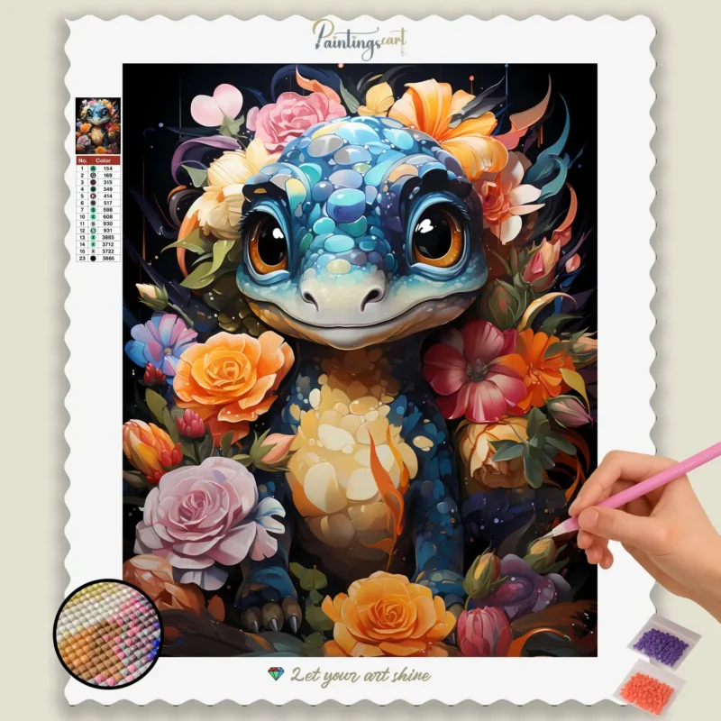 Kawaii_Animal_112016_base-diamond-painting-paintingscart Cute Dragon Kawaii